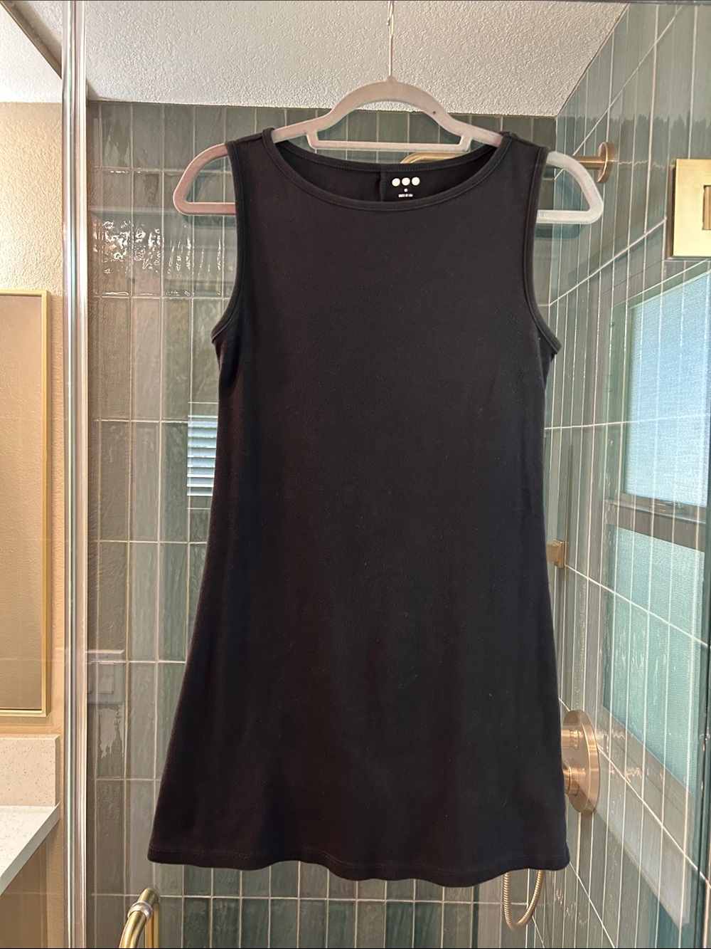 Three Dots Sleeveless Black Tank Tunic M